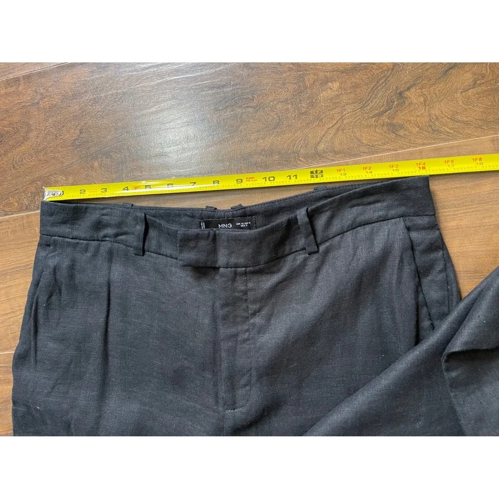 Mango MNG 100% Linen Straight pants office casual beach breathable comfort chic